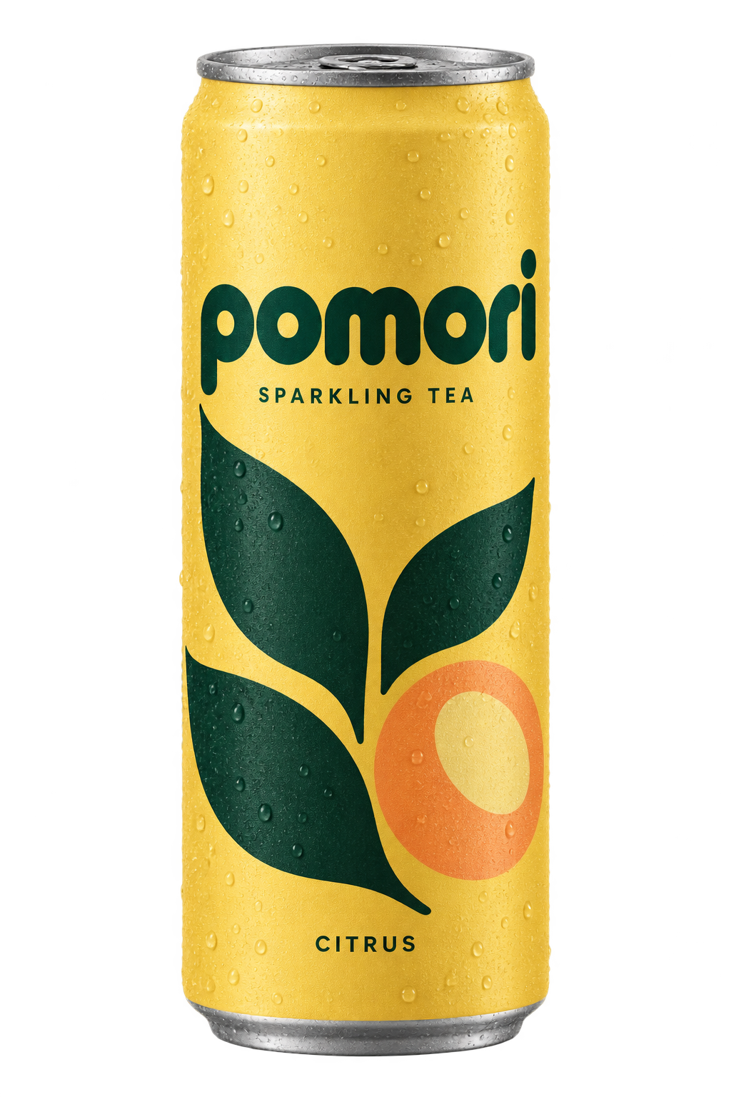 POMORI citrus sparkling tea can, packaging concept